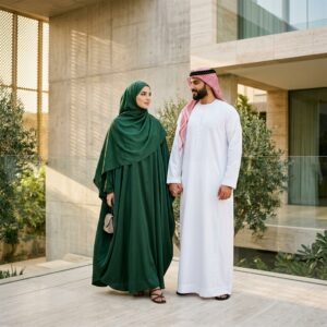 The Emerald Abaya — Silk Collection